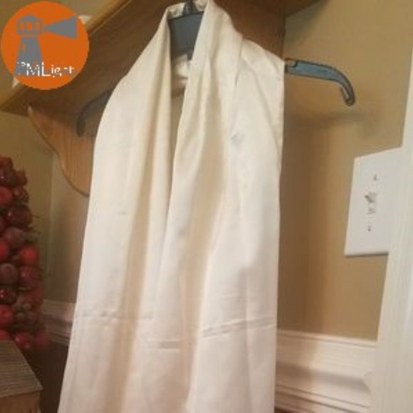 Cejon Wrap Scarf Ivory Metallic Sheen 20x70 - Picture 1 of 5